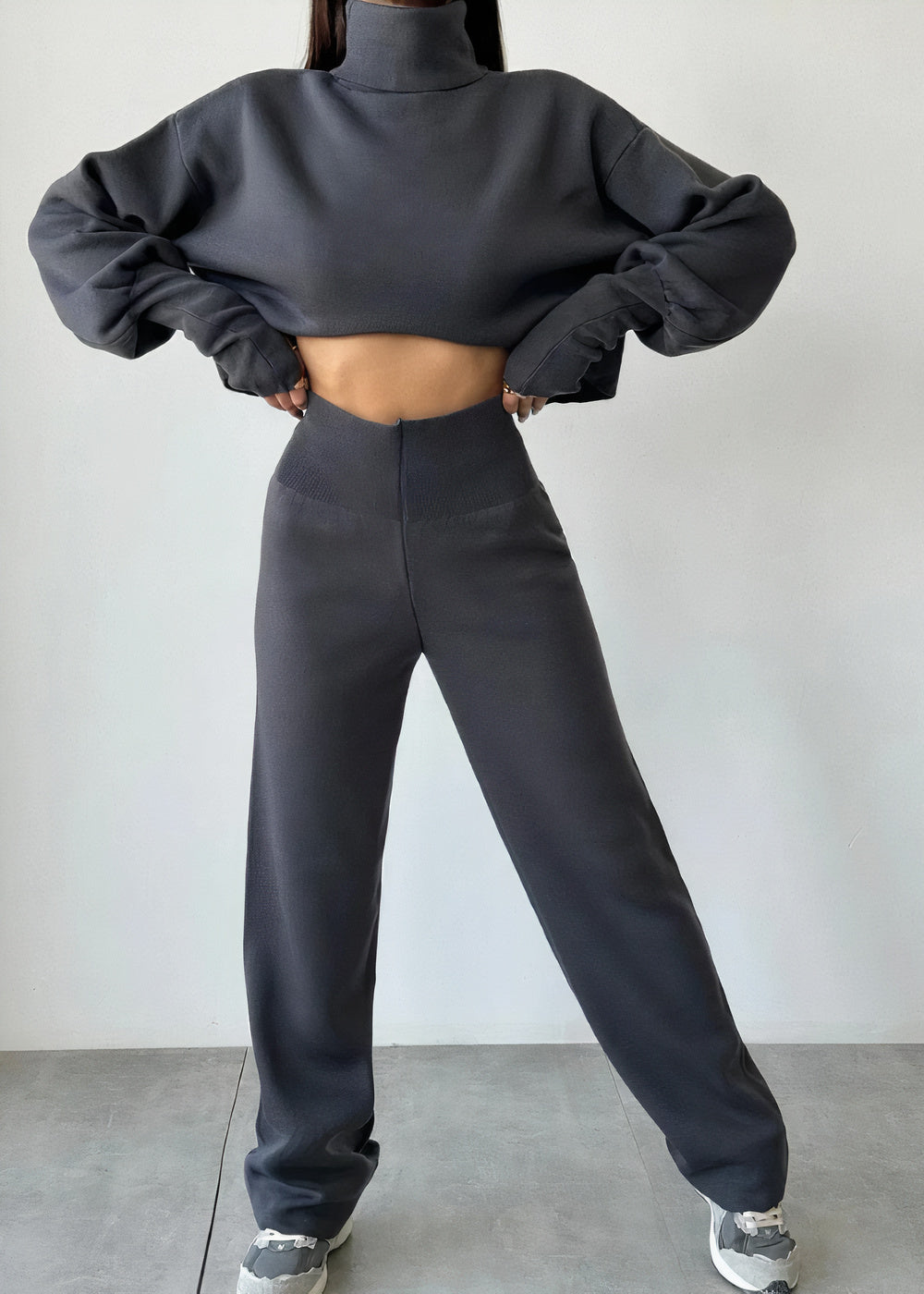 Stilla | Behageligt Jumpsuit Sæt Med Ståkrave