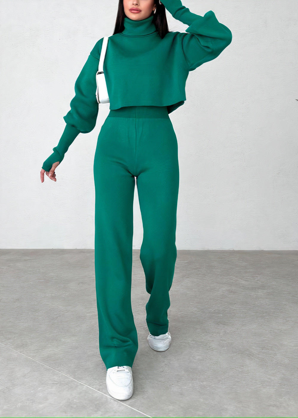 Stilla | Behageligt Jumpsuit Sæt Med Ståkrave