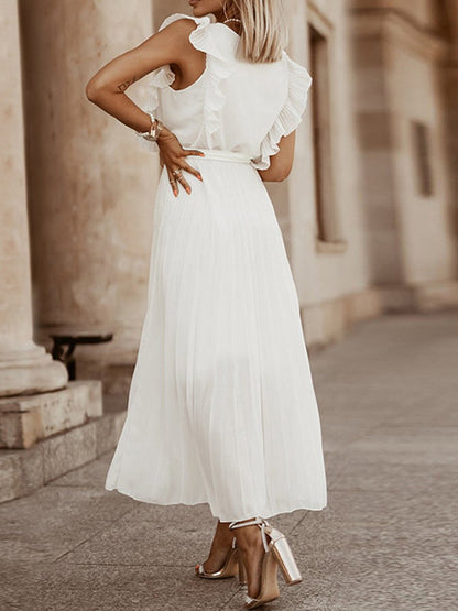 Stilla | Kjoler Ceremoni Premaman Flæser Uden Ærmer V-hals Elegante Cocktail Maxi Kjole Premaman Kjole Til Ceremoni