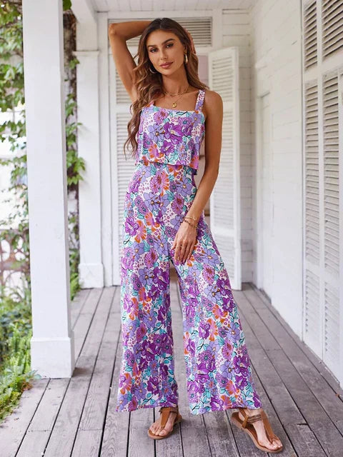 Stilla | Blomster Wide-leg Jumpsuit