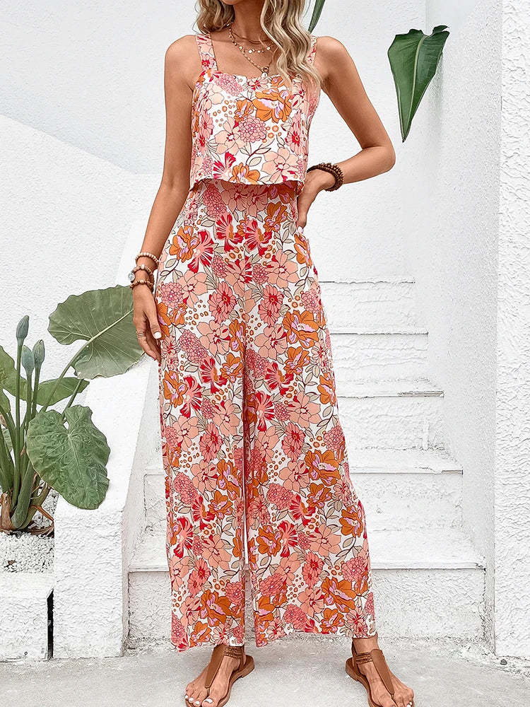 Stilla | Blomster Wide-leg Jumpsuit