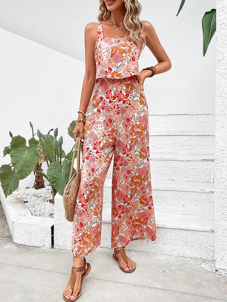 Stilla | Blomster Wide-leg Jumpsuit