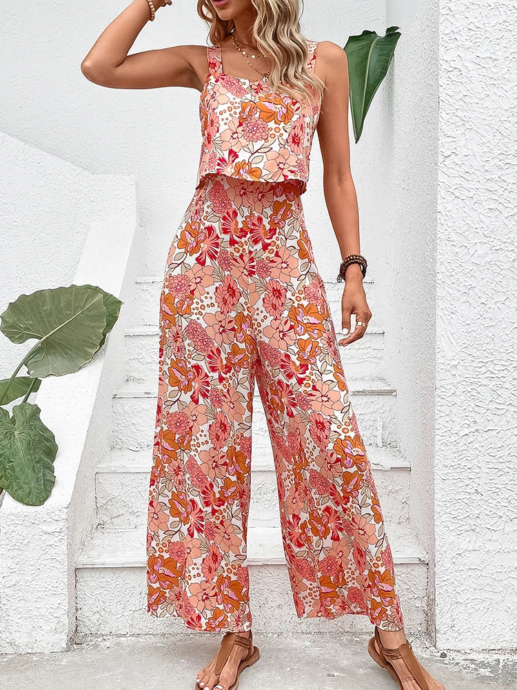 Stilla | Blomster Wide-leg Jumpsuit