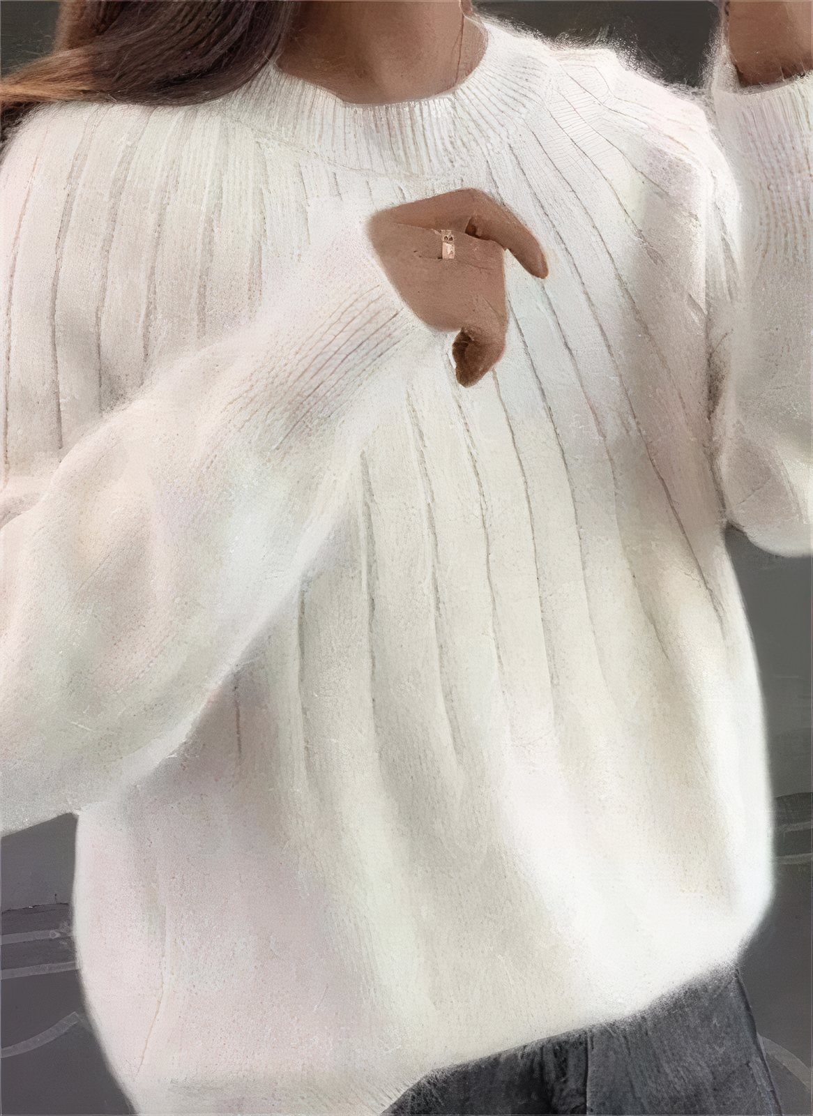 Stilla | Fluffy Strikket Pullover
