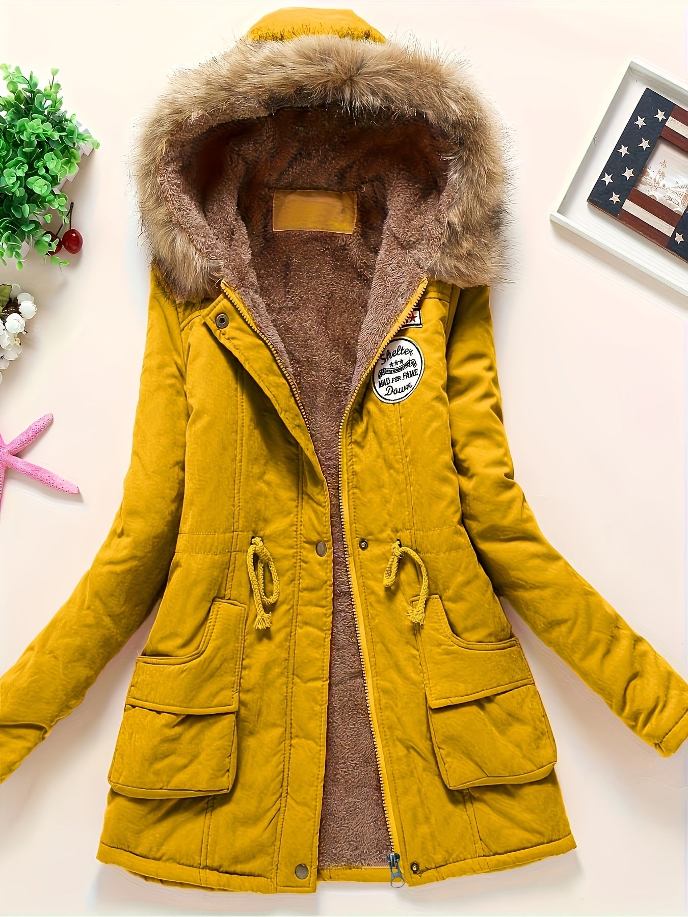 Stilla | Stilet Varm Fleece Parka Jakke Med Vegansk Pels Til Damer