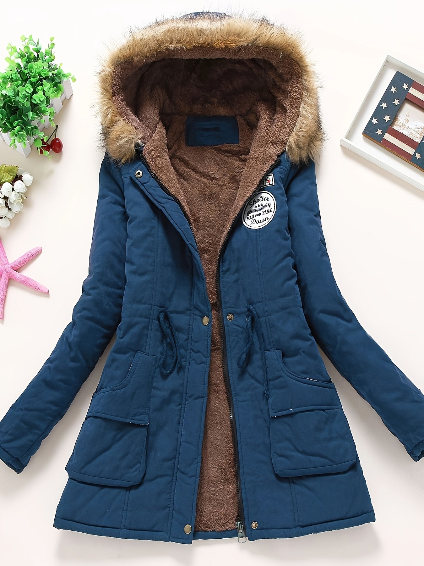 Stilla | Stilet Varm Fleece Parka Jakke Med Vegansk Pels Til Damer