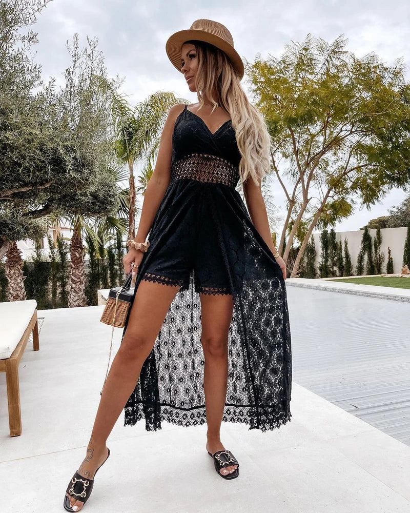 Stilla | Jumpsuit Med Spidsertryk