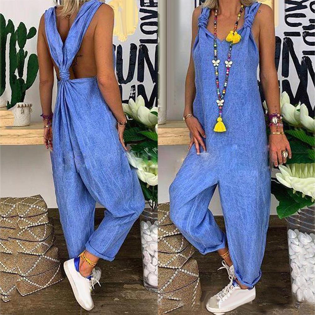Stilla | Rygfri Knudret Jumpsuit