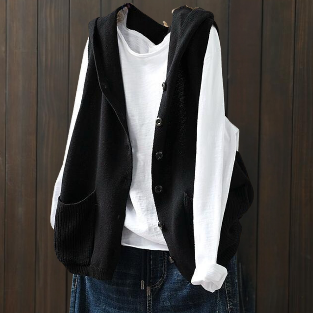 Stilla | Ærmeløs Vest Hætte til Kvinder