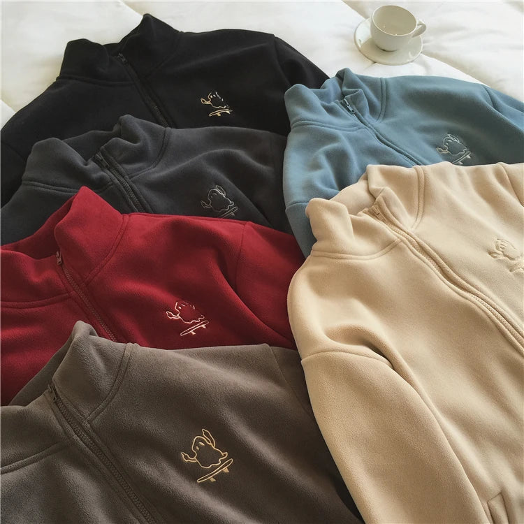 Stilla | Dame Oversized Sweatshirt Med Lynlås og Lommer