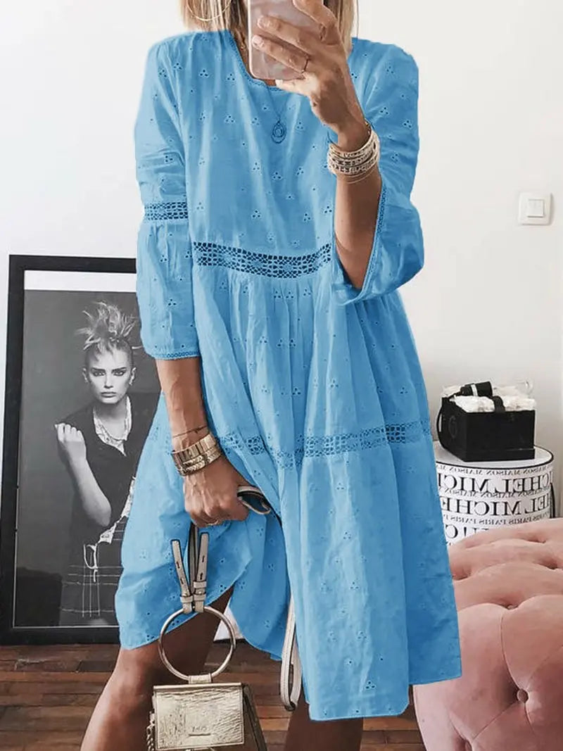 Stilla | Elegant Kjole med Broderi