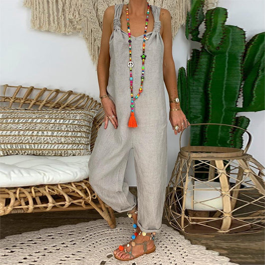 Stilla | Rygfri Knudret Jumpsuit