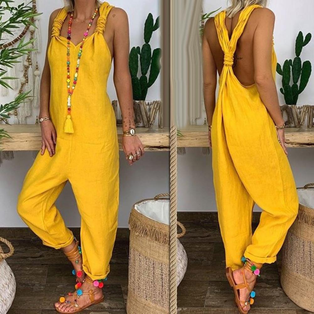 Stilla | Rygfri Knudret Jumpsuit