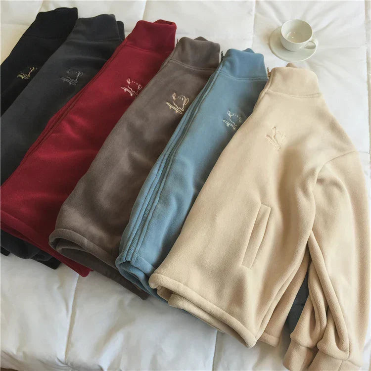 Stilla | Dame Oversized Sweatshirt Med Lynlås og Lommer