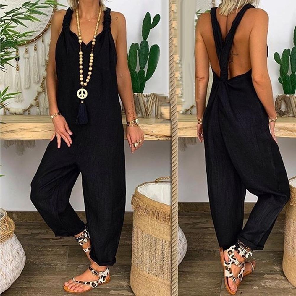 Stilla | Rygfri Knudret Jumpsuit
