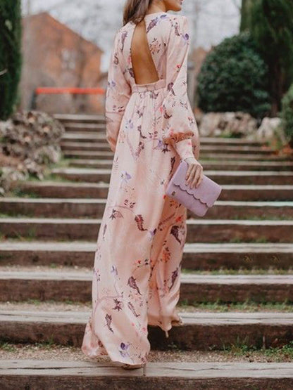 Stilla | Gravidkjole Til Blomstret Tryk Uden Ryg Elegante Gravidkjoler