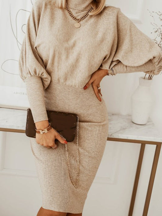 Stilla | Gravidkjole Til Beige Flæseærmer Lange Ærmer Elegante Curvy Kjoler Elegante Gravidkjoler