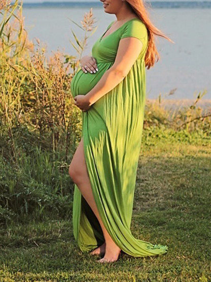 Stilla | Enkelt Farve Slids Uden Ryg Bådformet Udsnit Fest Kjoler Til Fotografi Services