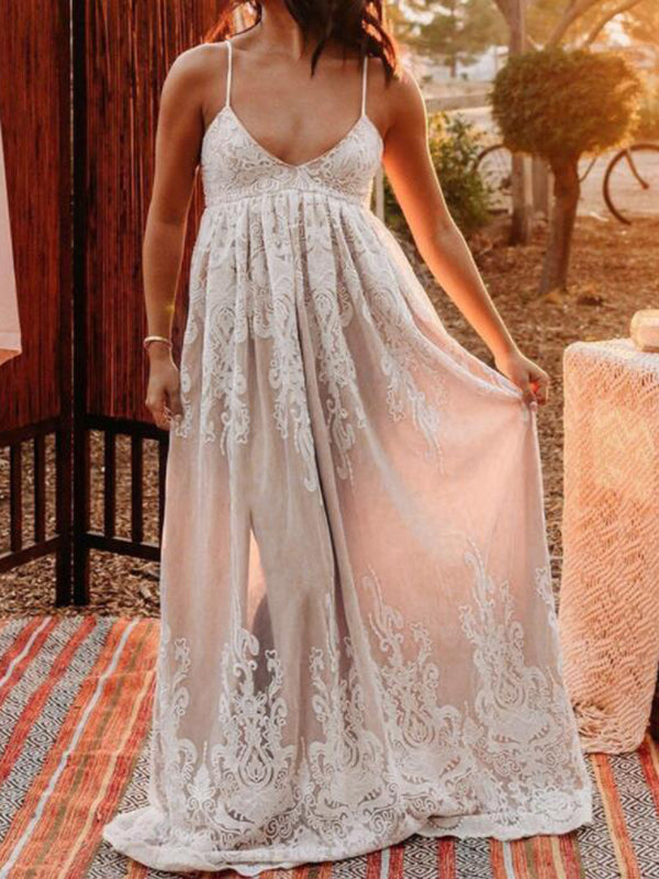 Stilla | Kjole Til Gravide for Deep V-neck Maternity Bohemia Maxi Dresses Dress