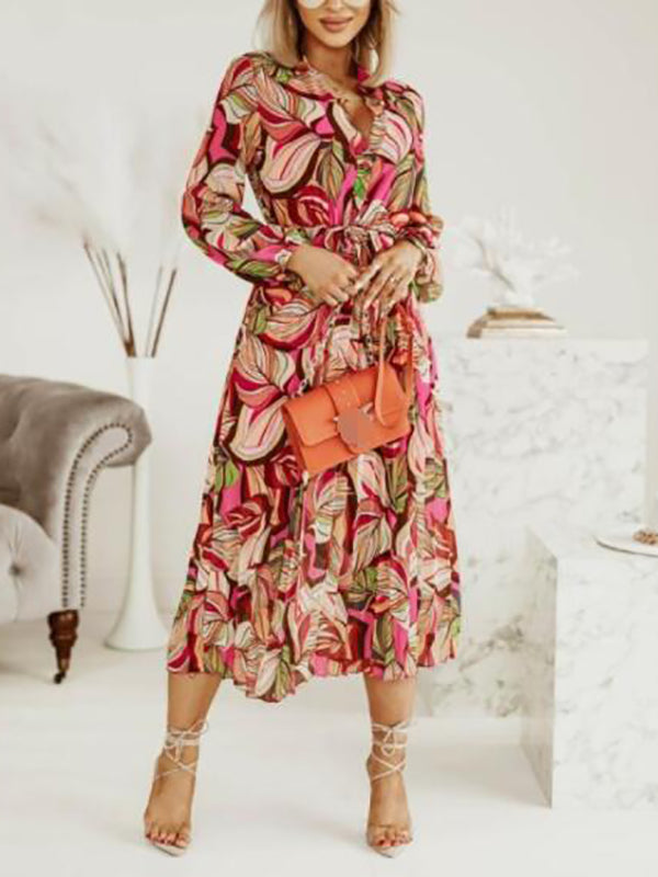 Stilla | Gravidkjole Til Blomsterprint Plisseret Lanternærme Gravid Bohem Maxi Kjoler Kjole