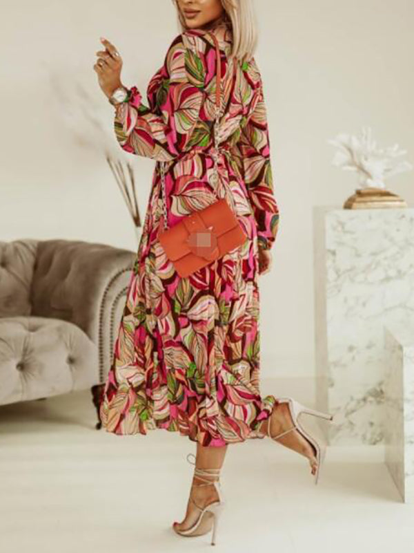 Stilla | Gravidkjole Til Blomsterprint Plisseret Lanternærme Gravid Bohem Maxi Kjoler Kjole