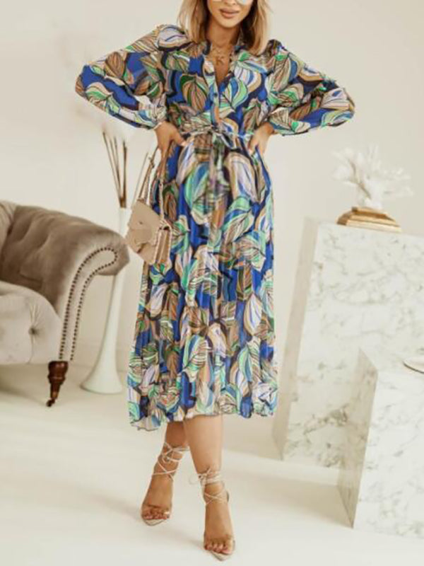 Stilla | Gravidkjole Til Blomsterprint Plisseret Lanternærme Gravid Bohem Maxi Kjoler Kjole