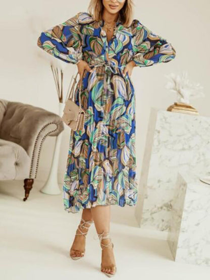 Stilla | Gravidkjole Til Blomsterprint Plisseret Lanternærme Gravid Bohem Maxi Kjoler Kjole