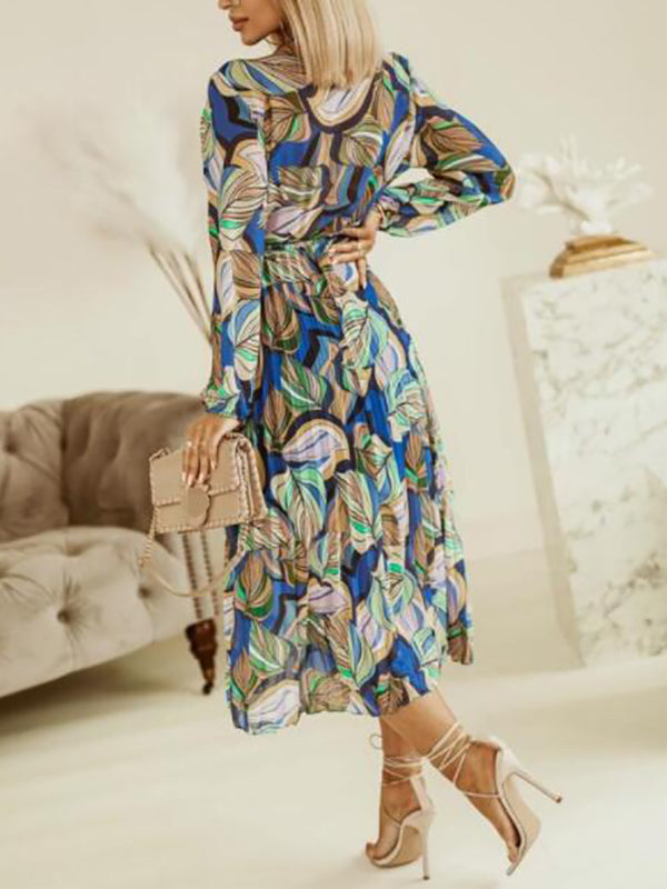 Stilla | Gravidkjole Til Blomsterprint Plisseret Lanternærme Gravid Bohem Maxi Kjoler Kjole