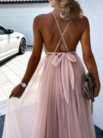 Stilla | Pizzo Underdel Net Dyb V-hals Graviditetskjoler Særlige Anledninger Maxi Kjoler