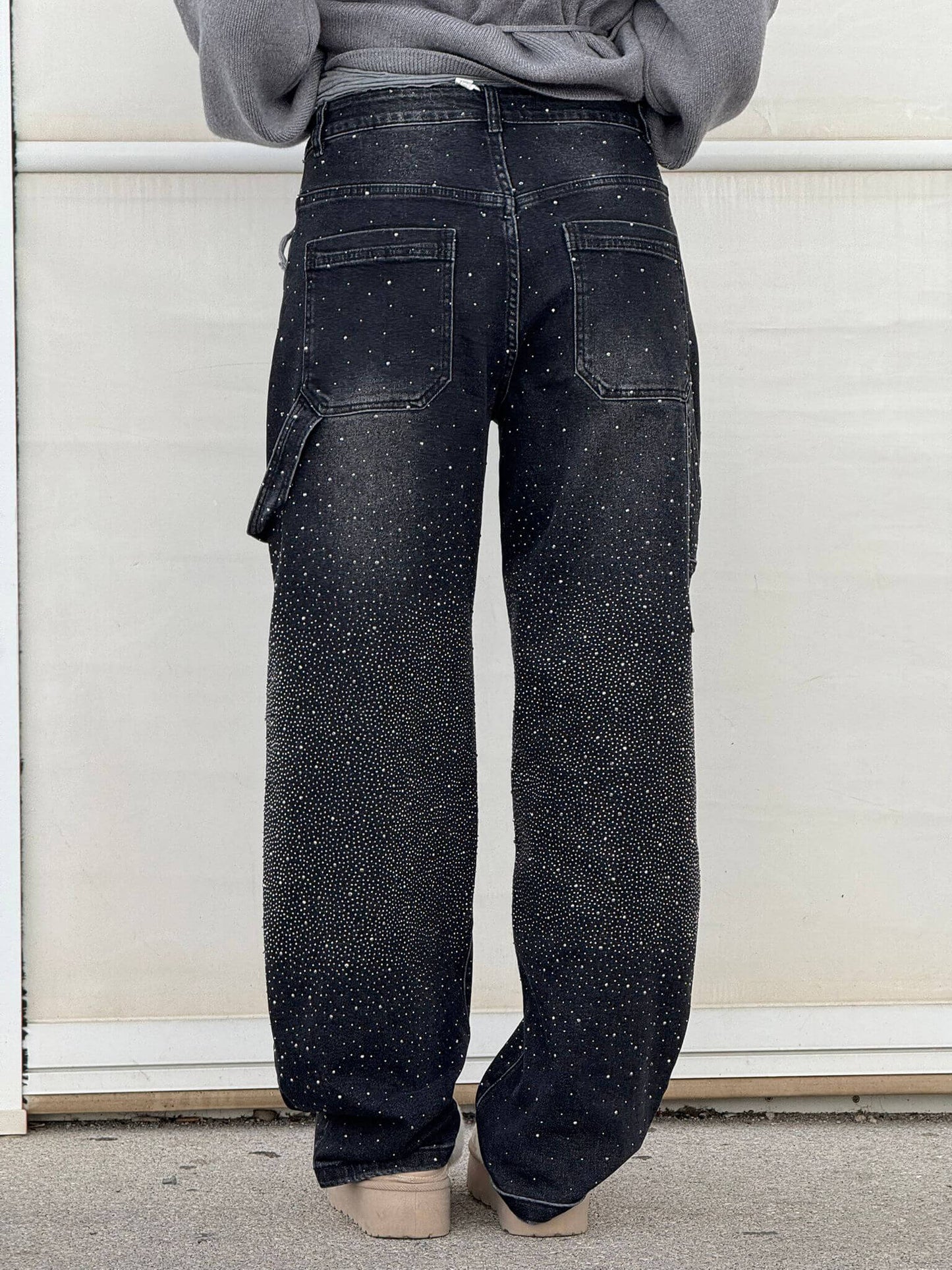 Stilla | Jeans Med Skinnende Detaljer Trendy Og Komfortable