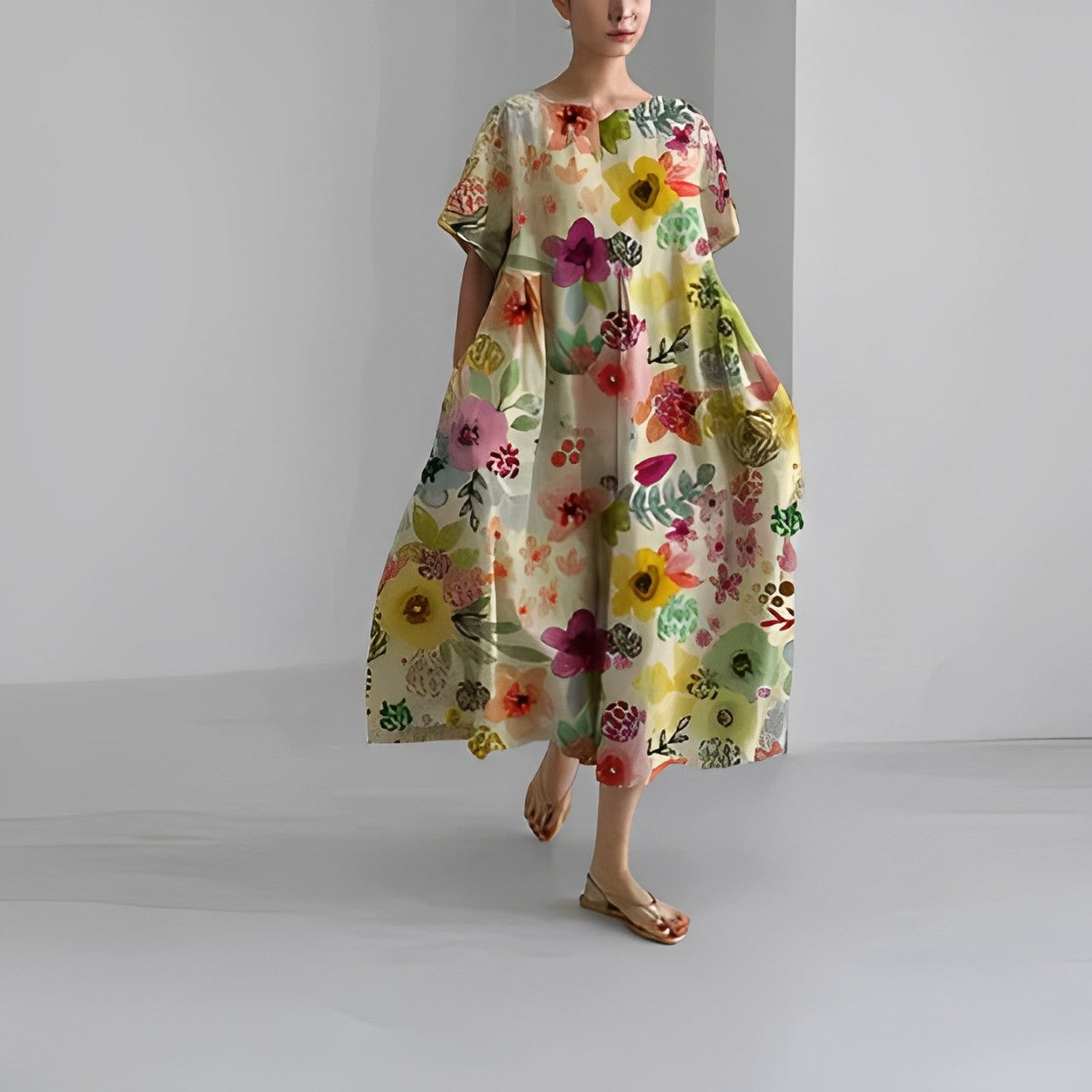 Stilla | Damekjole Blomster Boho Stil