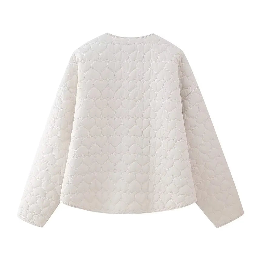 Stilla | Vatteret veste med hjerte mønster