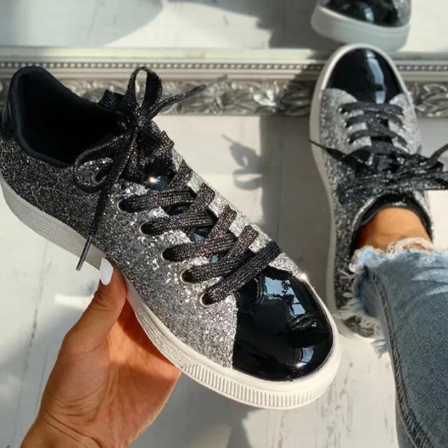Stilla | Modevenlige Sneakers Med Glimmer