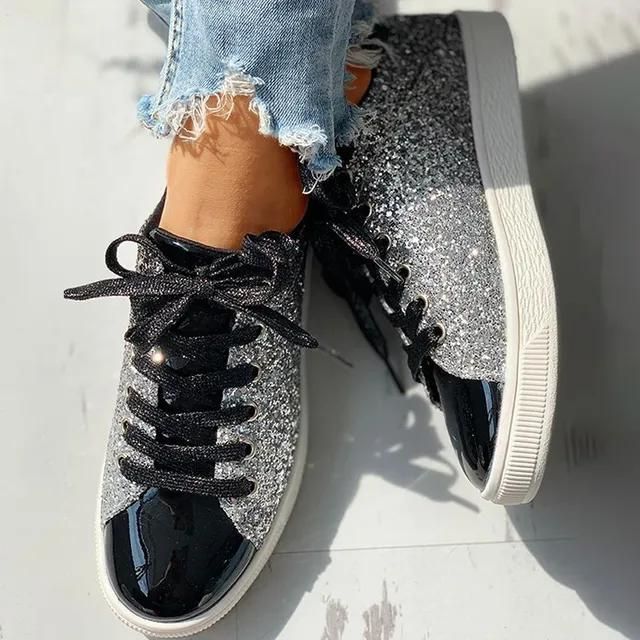Stilla | Modevenlige Sneakers Med Glimmer