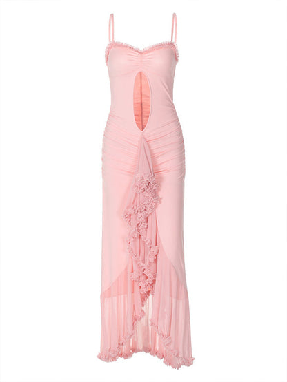 Stilla | Chiffon Volan Læg Splits Underkjole Kuffert Cocktail Tage Billeder Maxi Kjoler Elegante Premaman