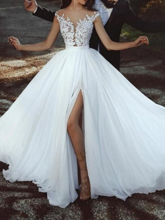 Stilla | Gravidkjole Pizzo Split Elegante Bryllup Maxi Gravidkjole Bryllupskjoler