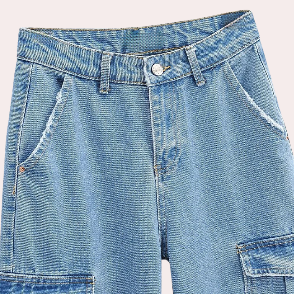 Stilla | Denim Cargo Bukser til Kvinder