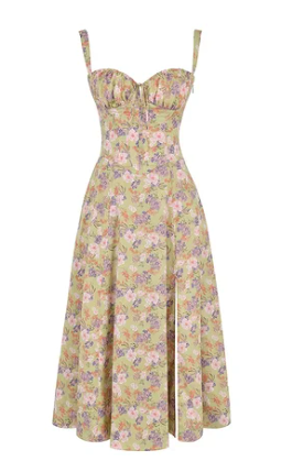 Stilla | Medium Floral Strapless Kjole