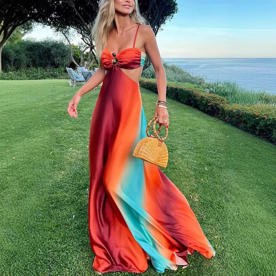 Dame Cut-Out Maxikjole Stilla