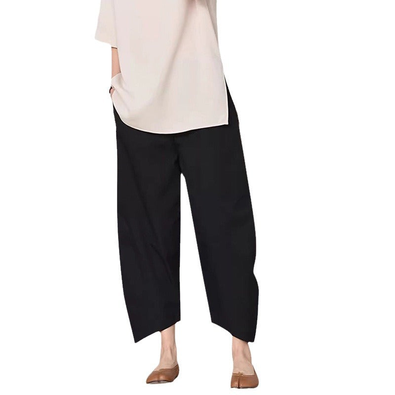Dame luftig Culotte med asymmetrisk snit og elegant Pants-vare Stilla