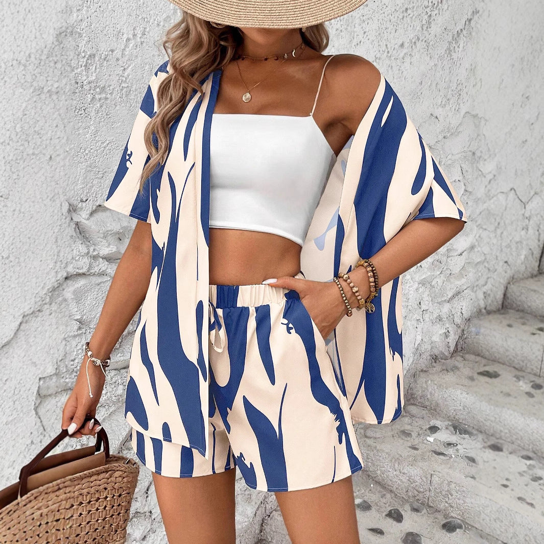 Dame Abstract Print Lounge Sæt Stilla