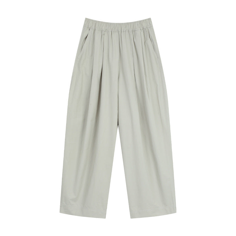 Dame afslappede brede culotte bukser med elastisk talje og praktiske sidelommer Stilla
