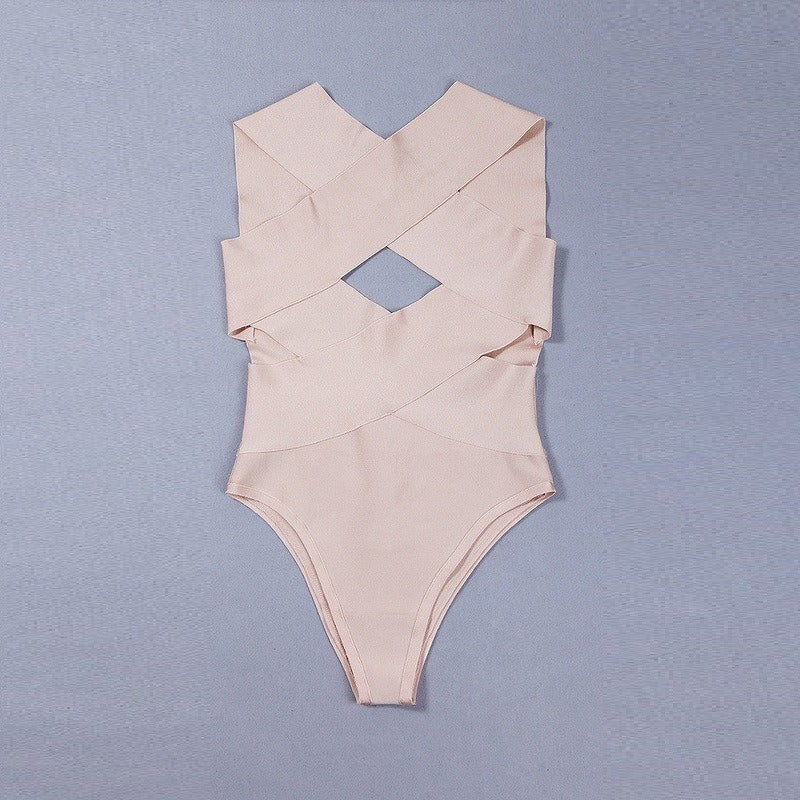 Dame Designer Badedragt med smart krydsbånd-design Stilla