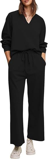 Damer komfortabel V-udskæring jumpsuit med bredt ben og elastisk talje Stilla