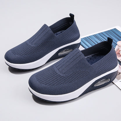 Dame Slip-On Sneakers med åndbar mesh-overflade og stødabsorberende sål Stilla
