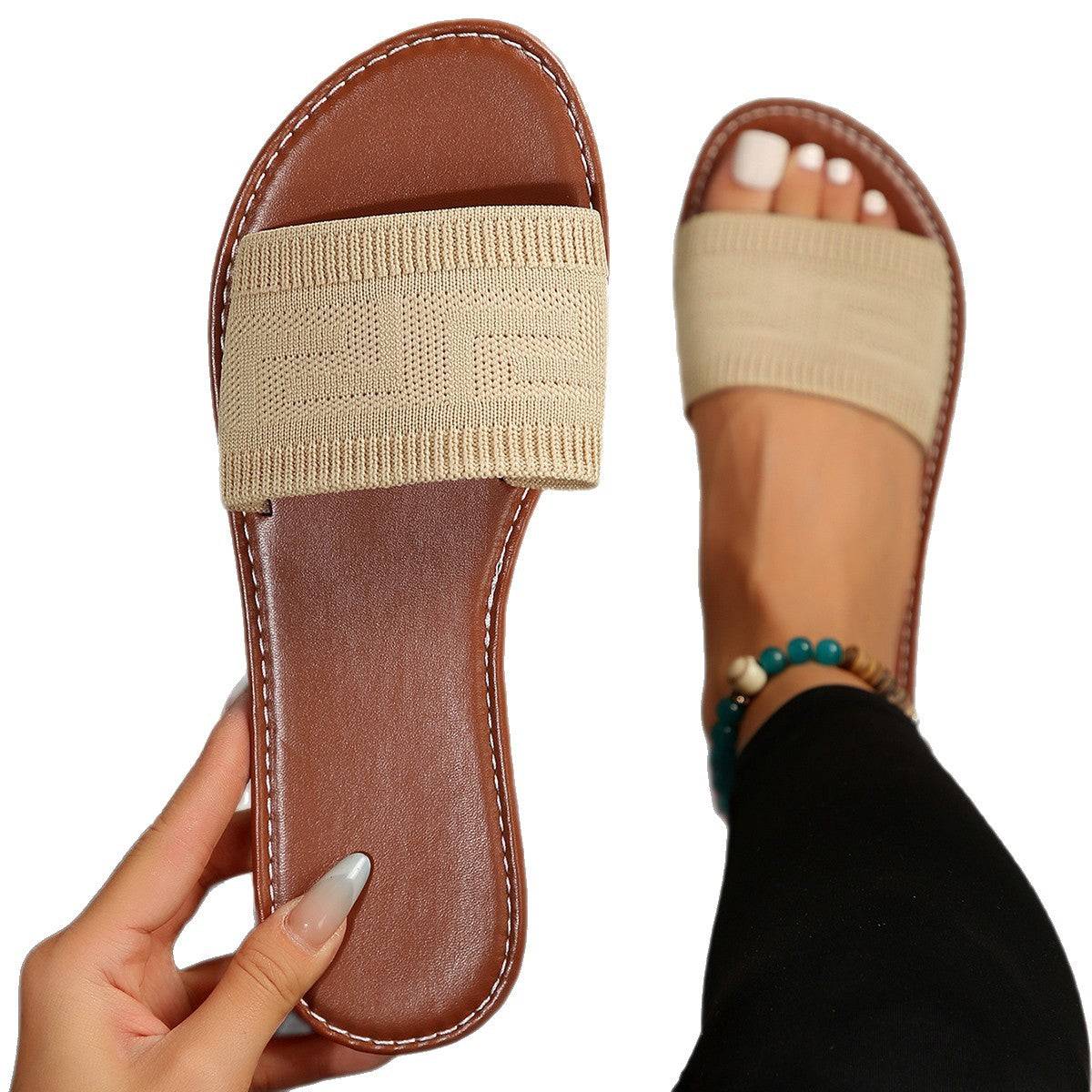 Dame Elastikbånd Glidende Sandaler Stilla