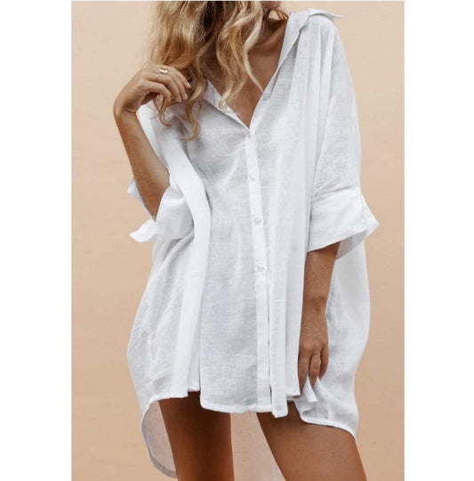 Dame afslappet linned bluse Stilla