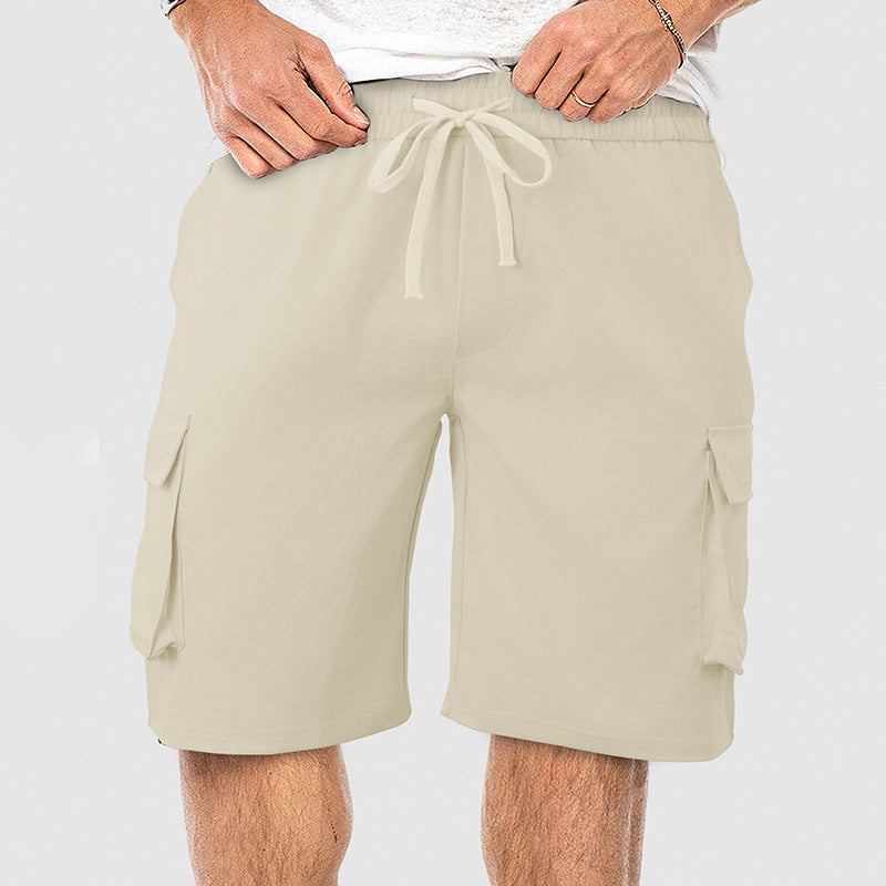 Herrer Cargo Shorts med elastisk talje og praktisk lomme-design Stilla
