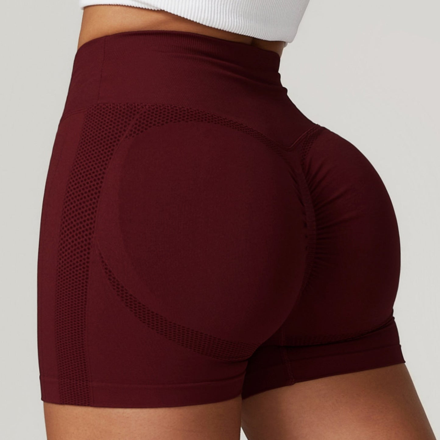 Stilla | Hip Raise Seamless Tight Yoga Shorts Høj Talje Løbe& Fitness Sports Shorts