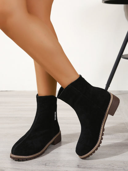 Dame Mode Ankelstøvler i Nubuck med Lynlås Stilla